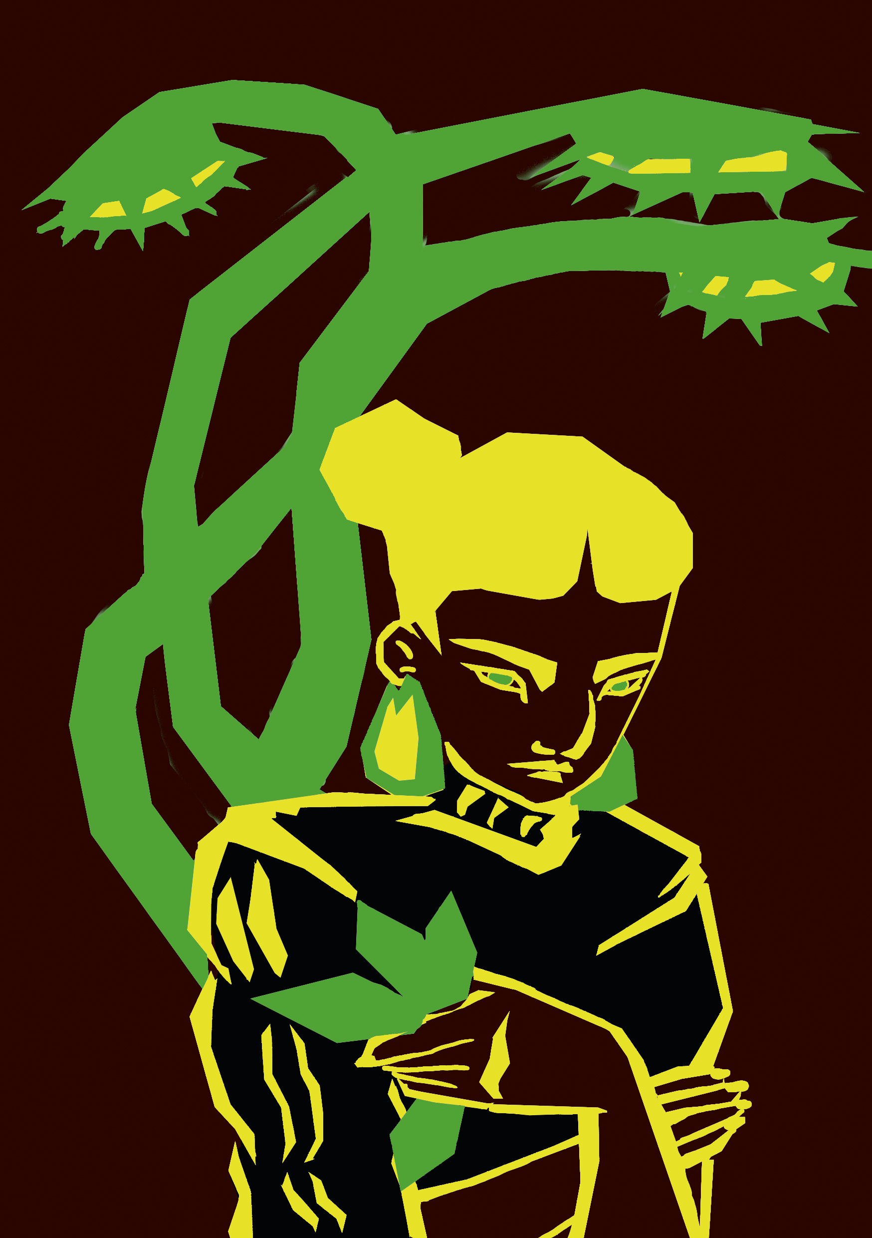 Ciudad nocturna con rascacielos